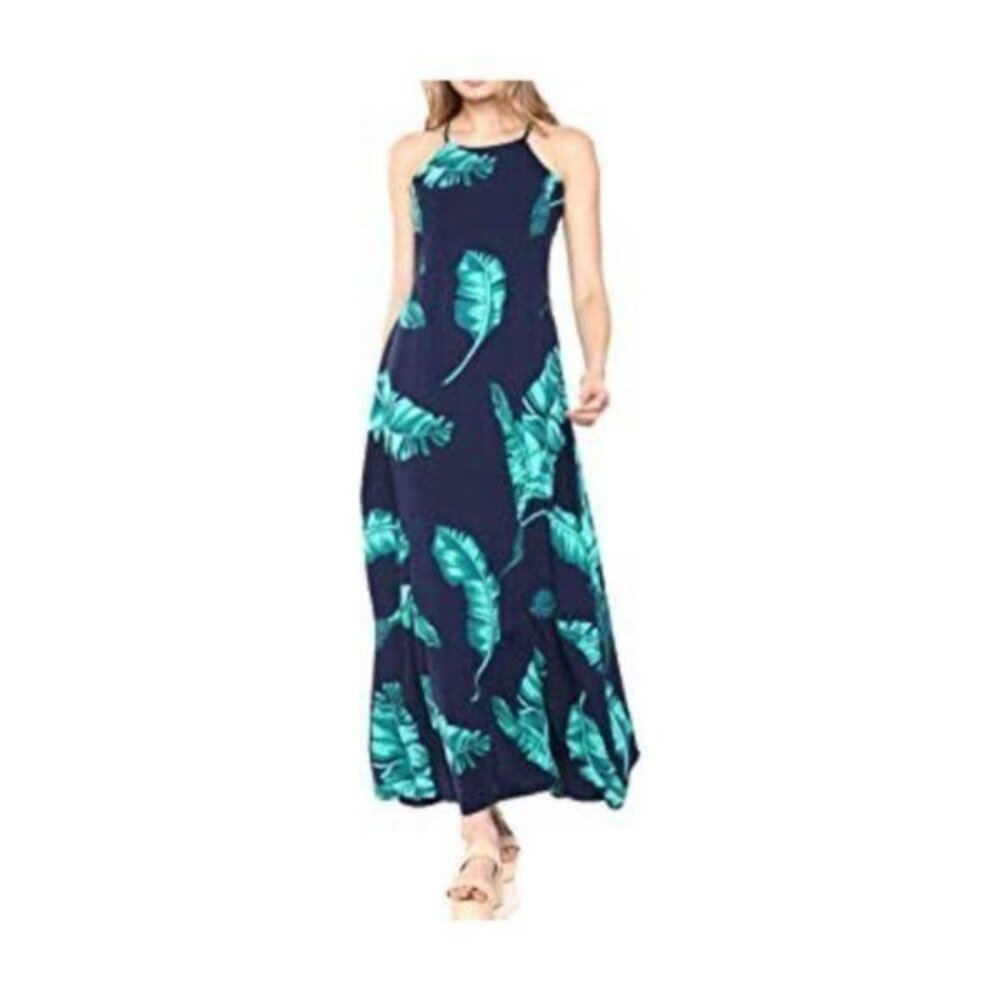 28 Palms Hawaiian Dress Floral Maxi Tropical